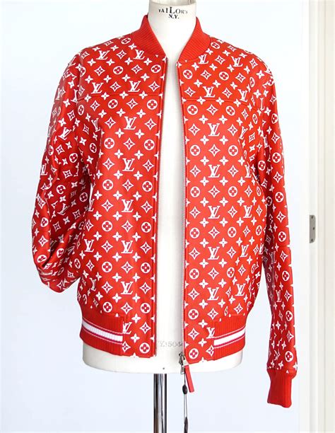 lv supreme jacket black n white|louis vuitton supreme jacket price.